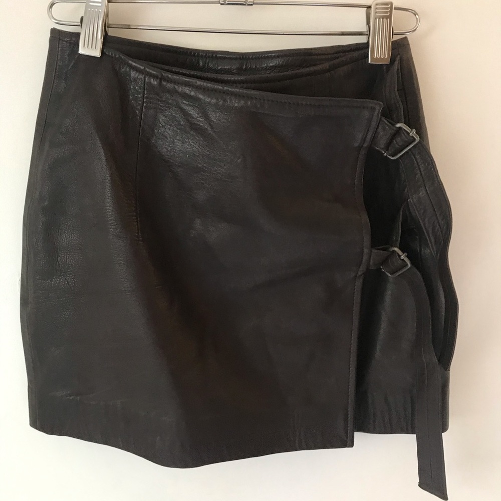 John Richmond Leather Skirt